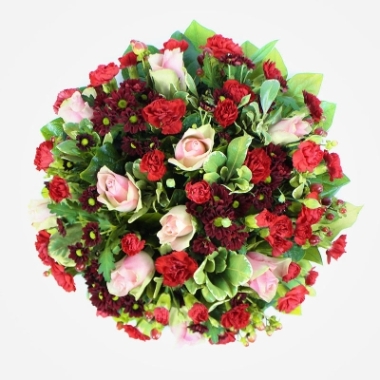 Red and pink classic posy